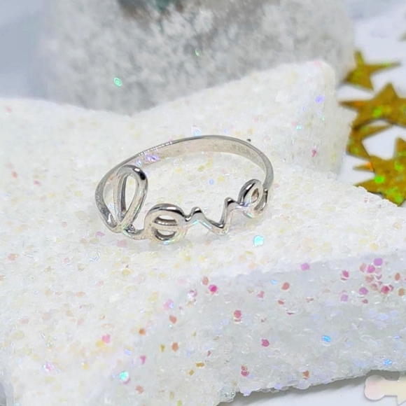 Love ring Mexican Silver .925 beautiful handmade jewelry - Picture 1 of 3